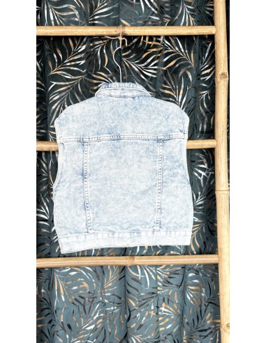 Veste jean sans manche