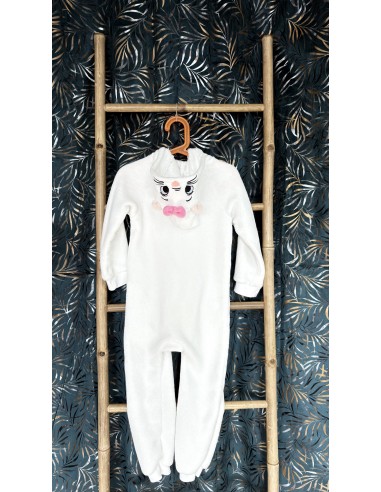 Surpyjama en polaire douce, brodé chat