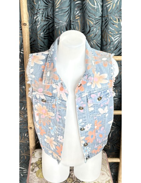 Veste en jean sans manche