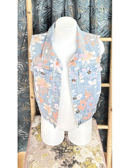 Veste en jean sans manche
