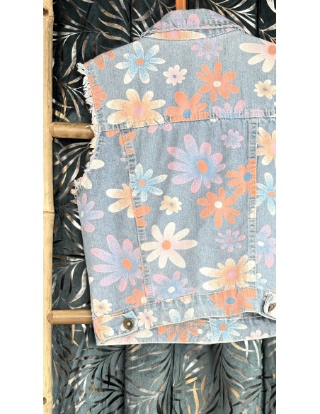 Veste en jean sans manche