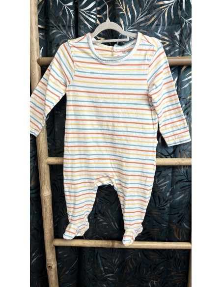 Pyjama rayure multicolor 12 mois